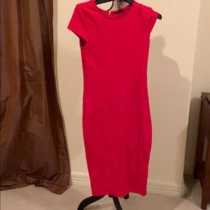 Fitted red dress